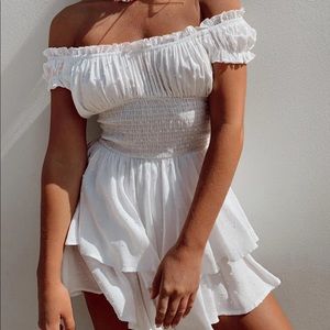 Princess Polly “Love Galore” Romper in white